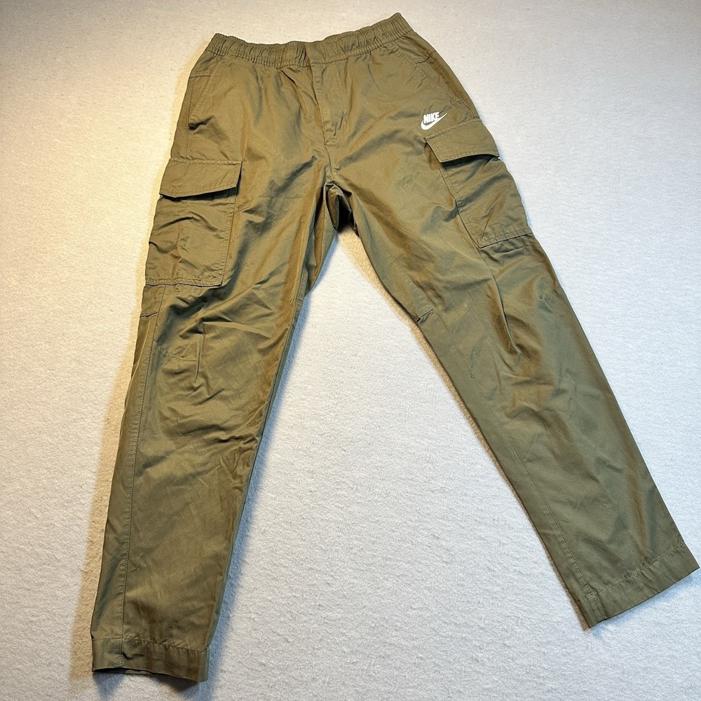 Nike NSW Sportswear Woven Utility Cargo Pants Green Unlined Mens Small